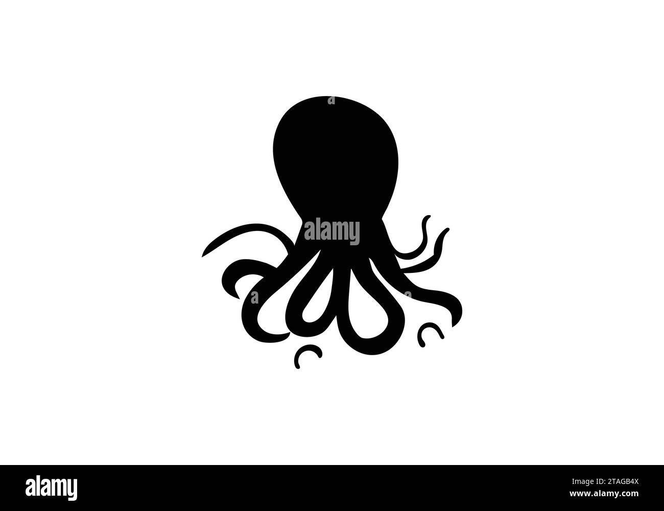 Decke Octopus minimales Design mit Illustration Stock Vektor