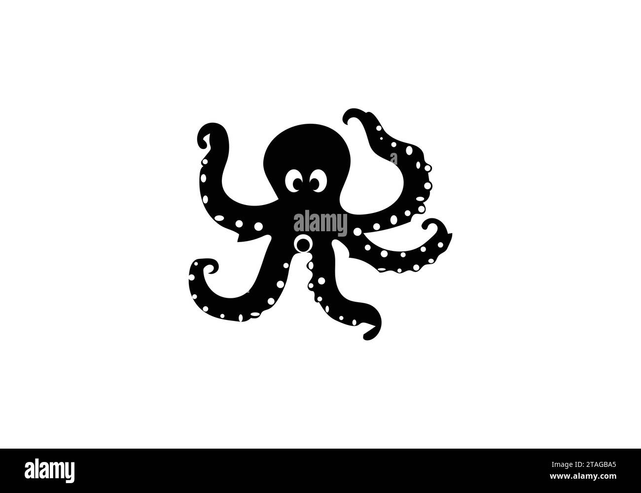 Decke Octopus minimales Design mit Illustration Stock Vektor