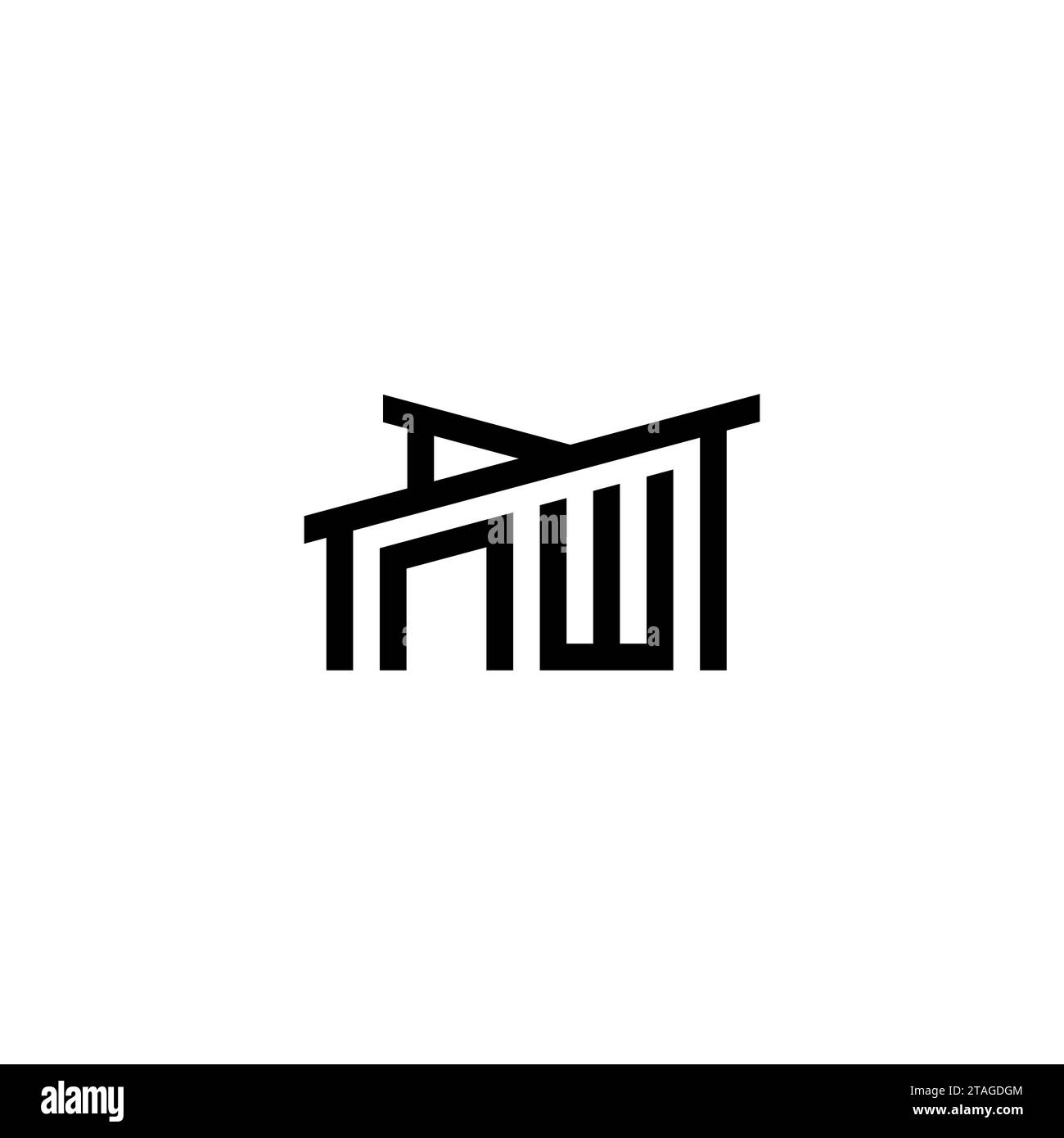 NW-Anfangsbuchstabe im Real Estate Logo Concept.eps NW-Anfangsbuchstabe im Real Estate Logo Concept Stock Vektor