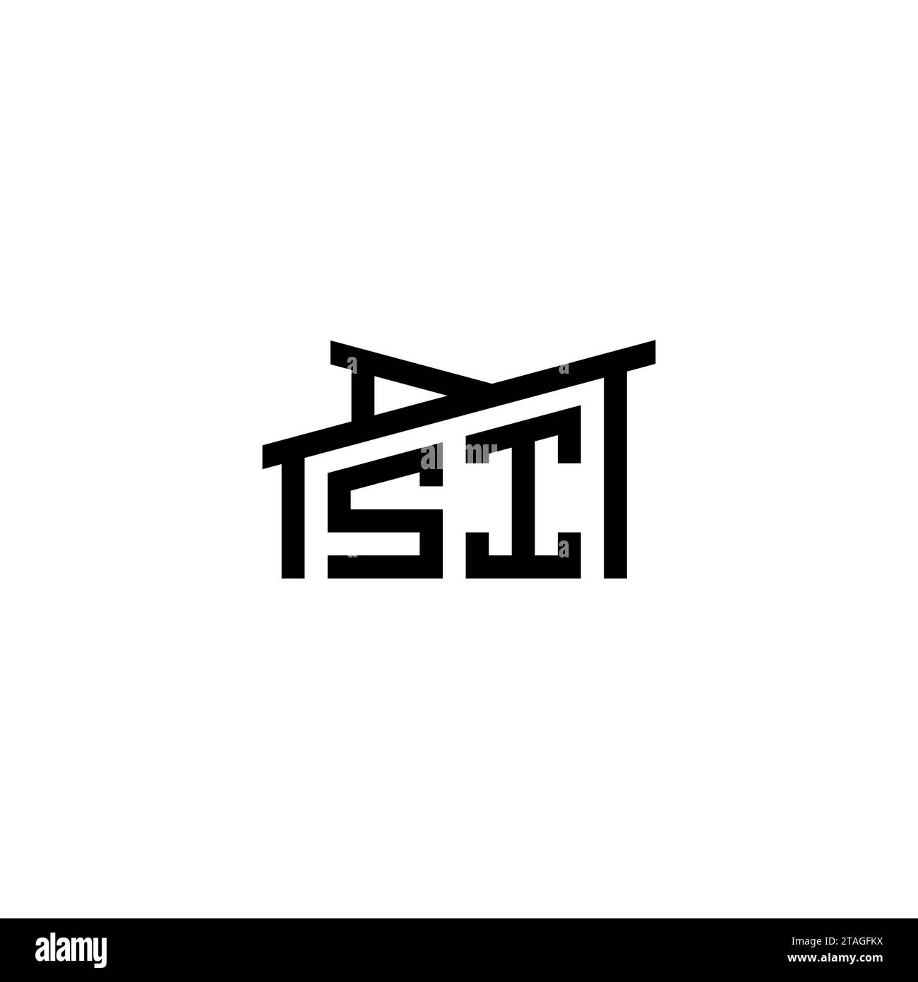SI-Anfangsbuchstabe im Real Estate Logo-Konzept.eps SI-Anfangsbuchstabe im Real Estate Logo-Konzept Stock Vektor