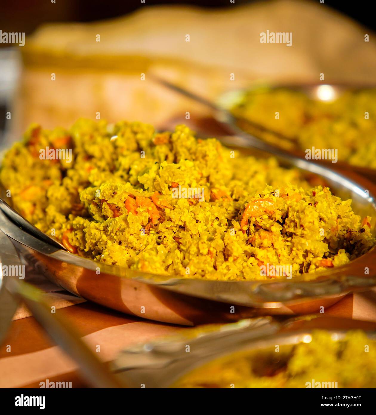 Die Speisen in der Gastronomie schmecken sehr gut Stockfoto