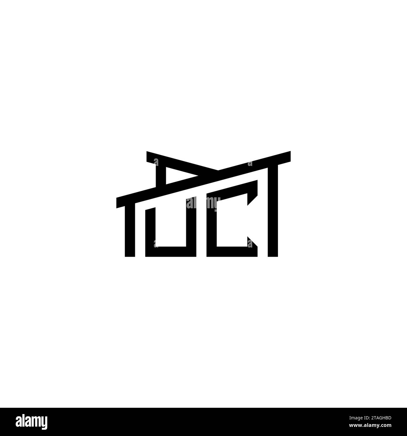 UC-Anfangsbuchstabe im Real Estate Logo-Konzept.eps UC-Anfangsbuchstabe im Real Estate Logo-Konzept Stock Vektor