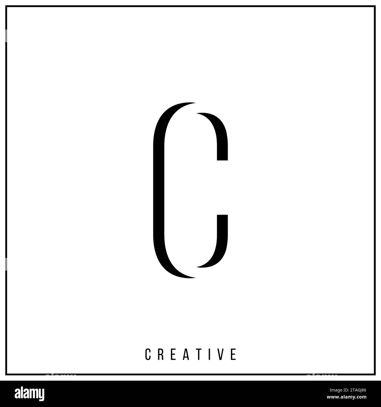 C Premium Vektor Letzteres Logo Design Kreatives Logo. Vektorillustration Logo. Letters Logo. Kreativ. Goldenes Logo Mit Minimalem Femininem Monogramm. Logo Stock Vektor