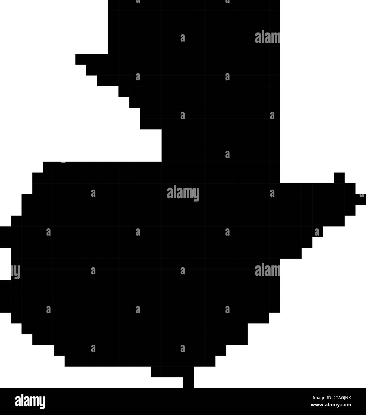 Guatemala-Kartensilhouette aus schwarzen quadratischen Pixeln. Vektorabbildung. Stock Vektor