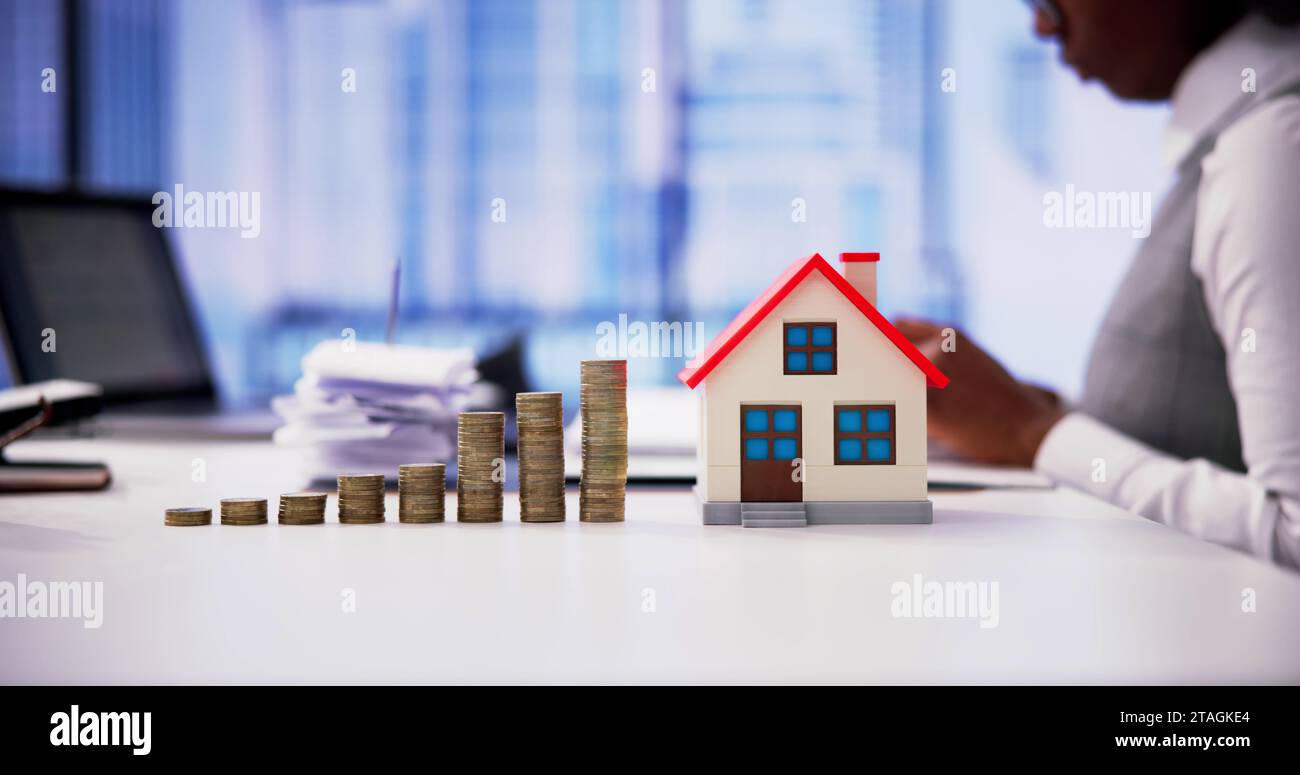 Maximieren Sie den Wert Ihrer amerikanischen Immobilie mit dem Steuerkonto Stockfoto