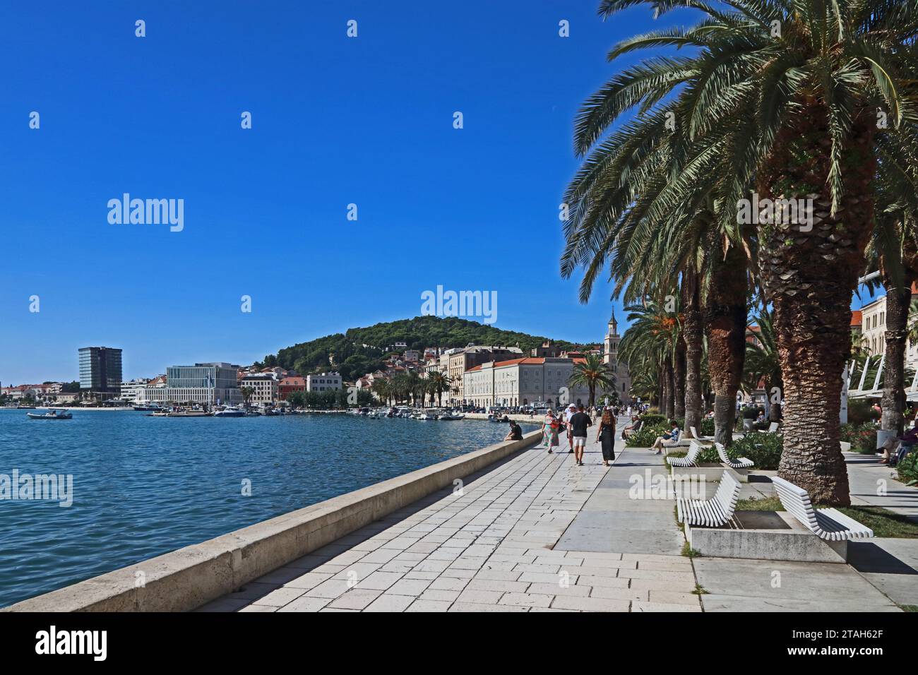 Uferpromenade, Split, Kroatien Stockfoto