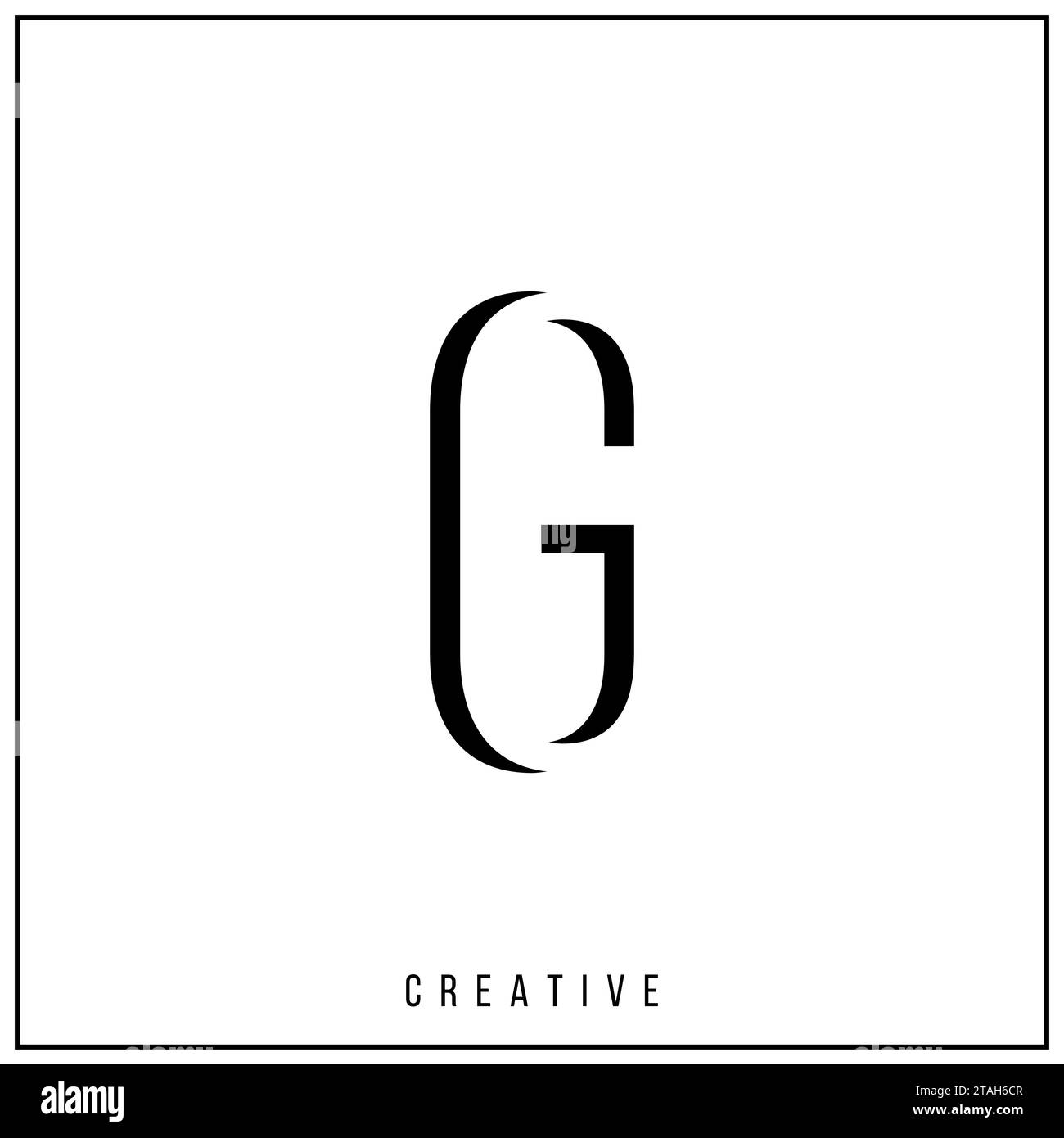 G Premium Vektor Letzteres Logo Design Kreatives Logo. Vektorillustration Logo. Letters Logo. Kreativ. Goldenes Logo Mit Minimalem Femininem Monogramm. Logo Stock Vektor