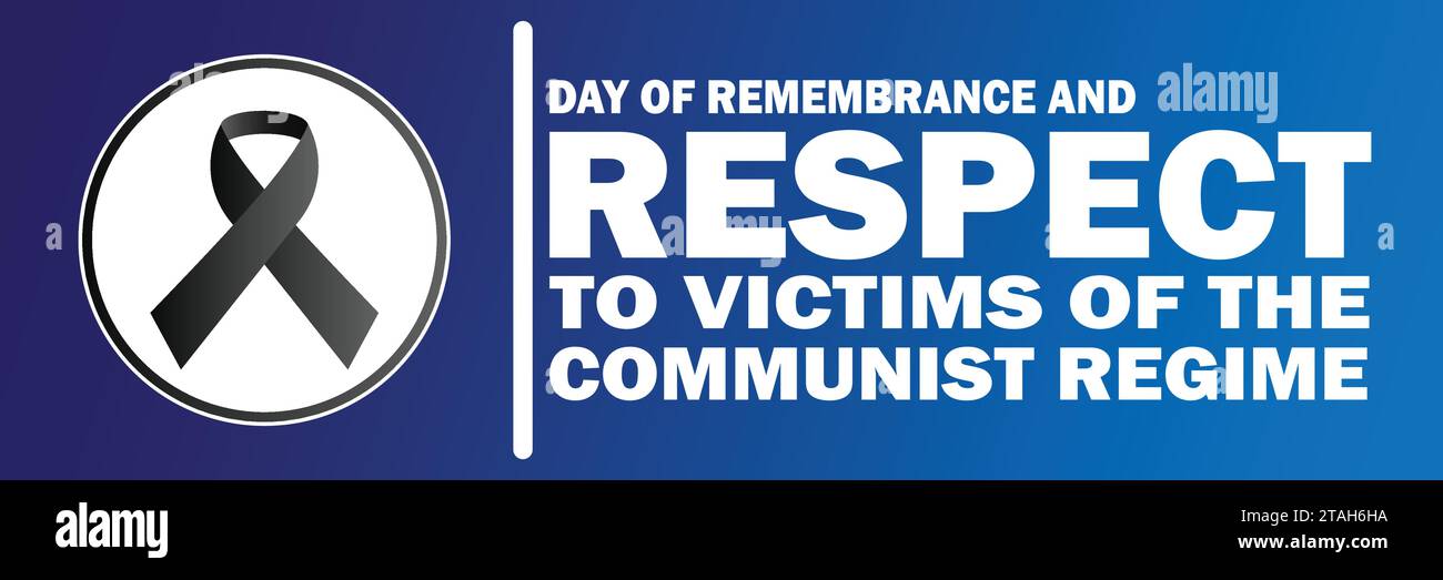 Tag des Gedenkens und des Respekts gegenüber den Opfern des kommunistischen Regimes. Urlaubskonzept. Vorlage für Hintergrund, Banner, Karte, Poster mit Text Stock Vektor