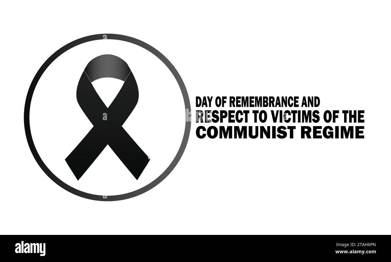 Tag des Gedenkens und des Respekts gegenüber den Opfern des kommunistischen Regimes Vektor-Illustration. Geeignet für Grußkarten, Poster und Banner. Stock Vektor