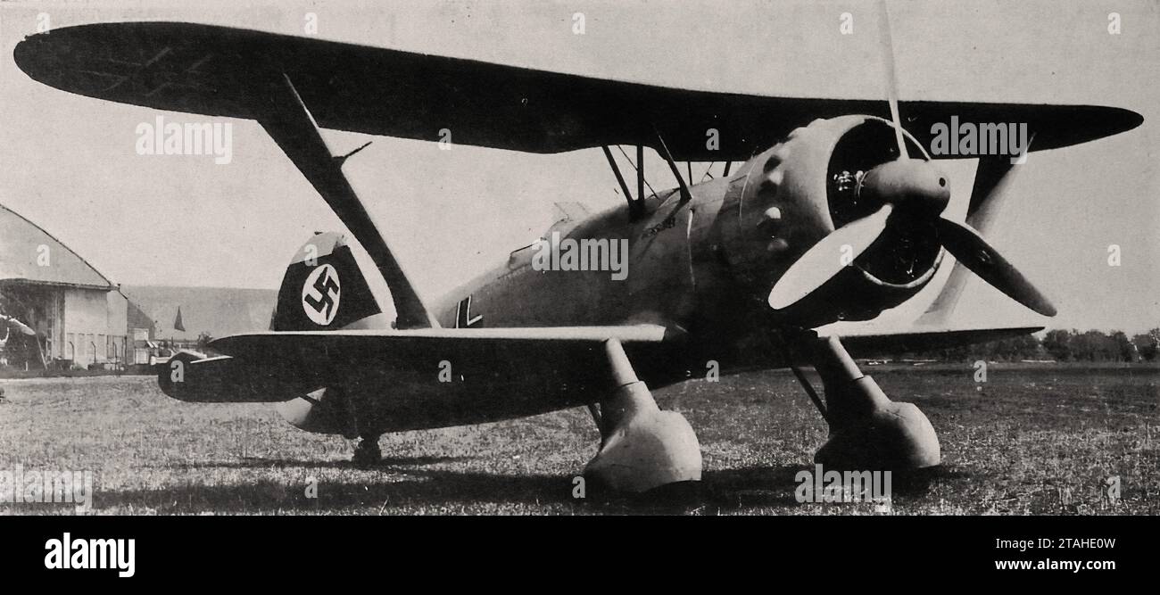 Flugzeug - Henschel Hs 123 Stockfoto