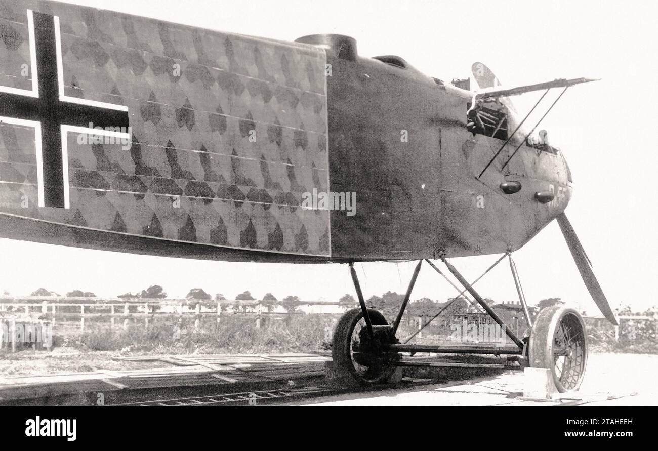 Flugzeug - Linke Hoffmann R.II Detail Stockfoto