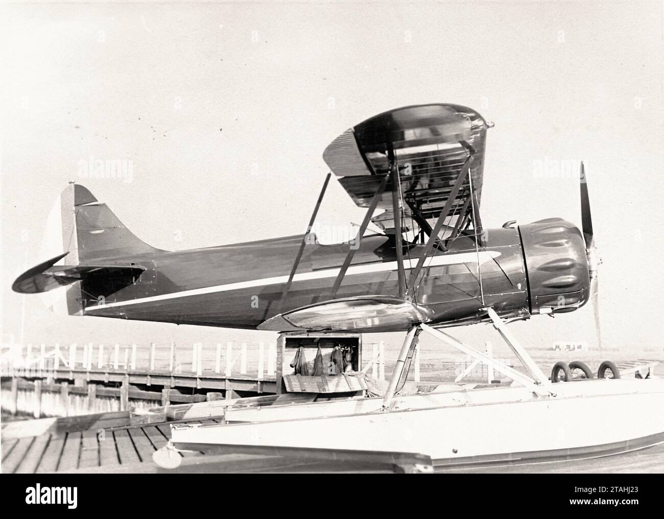 Flugzeug - Waco F-Serie Doppeldecker für brasilianische Marine Stockfoto