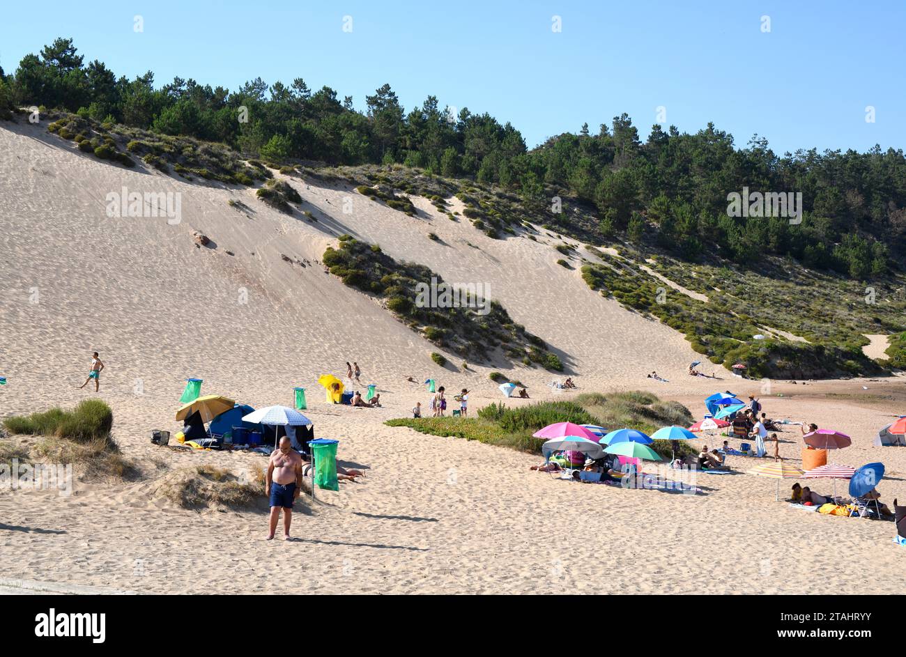 Sao Martinho do Porto, Strand. Alcobada, Leiria, Portugal. Stockfoto