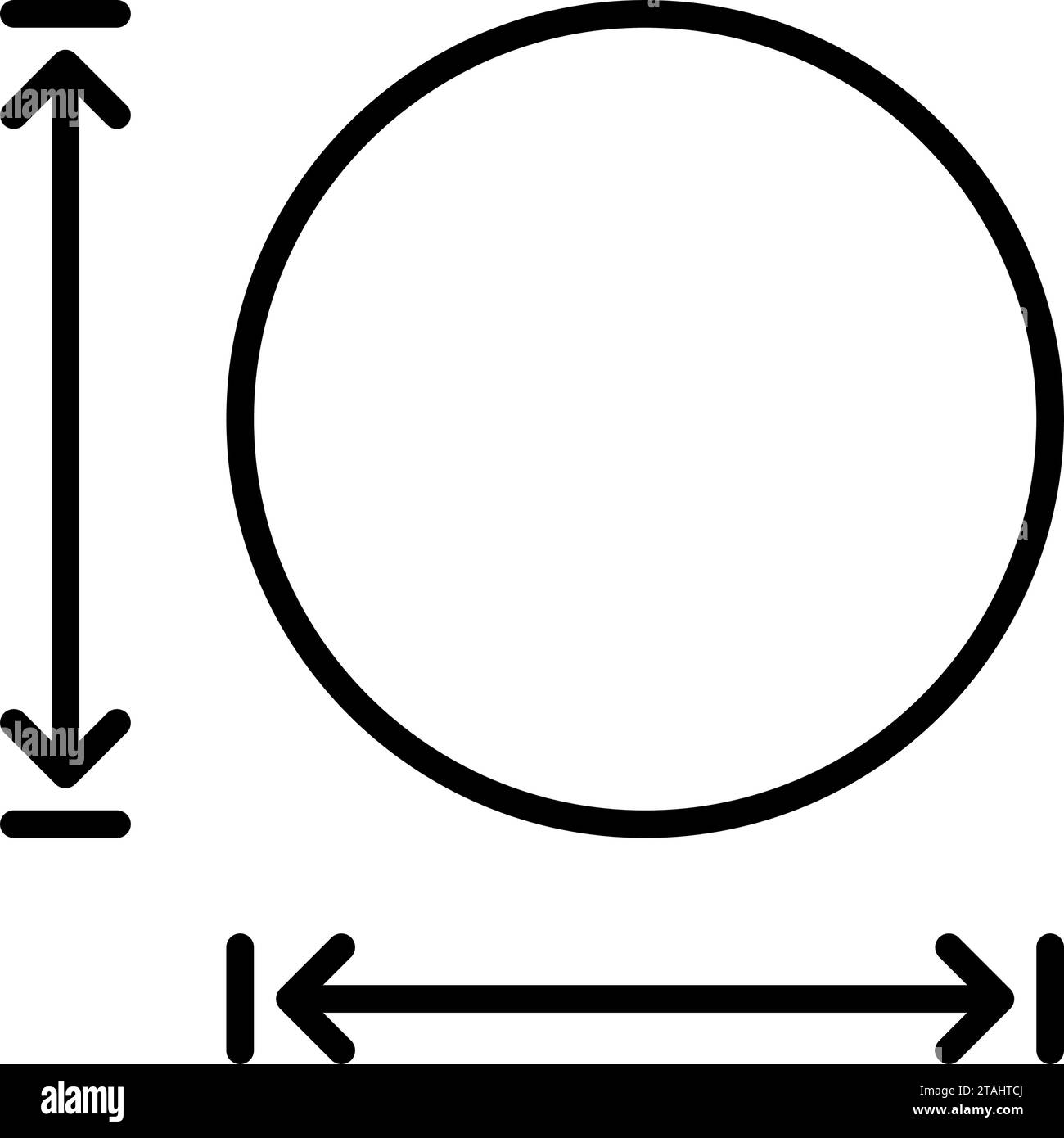 Symbol für Höhe und Breite einfaches Design Stock Vektor
