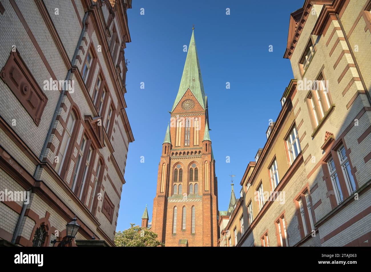 Buschstraße, Altbauten, St.-Marien-Dom, Altstadt, Schwerin, Mecklenburg-Vorpommern, Deutschland Stockfoto