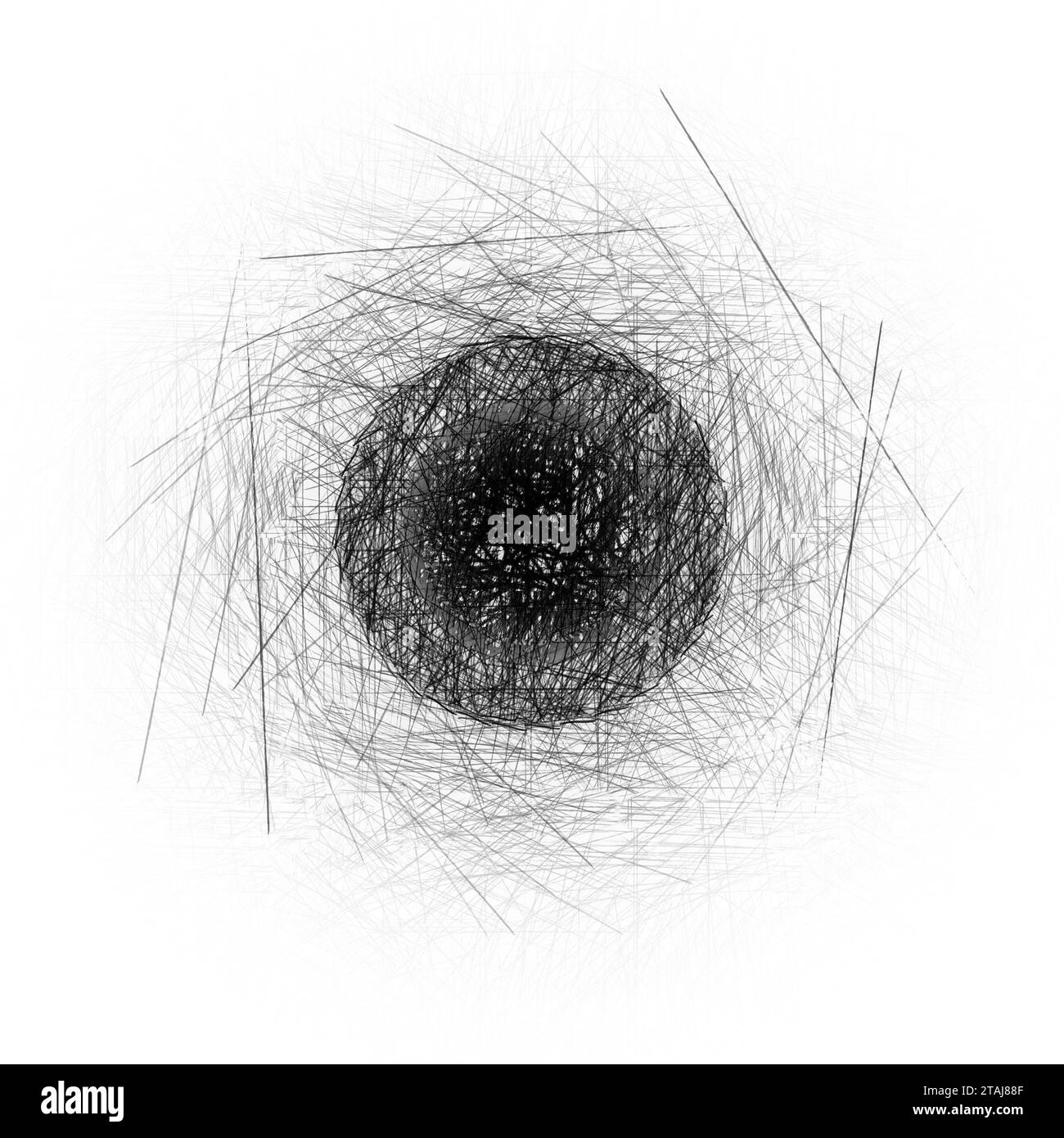 Handgezeichnete Kreislinienskizze. Vektor kreisförmige Kritzelung runde Kreise für Meldungsnotizen markieren Designelement. Bleistift oder Stift Graffiti-Blase oder b Stockfoto