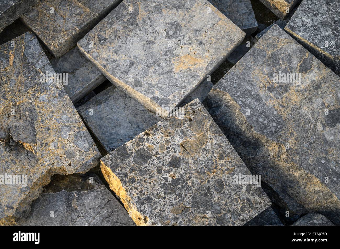 Steine aus echtem Stein als Hintergrund 2 Stockfoto