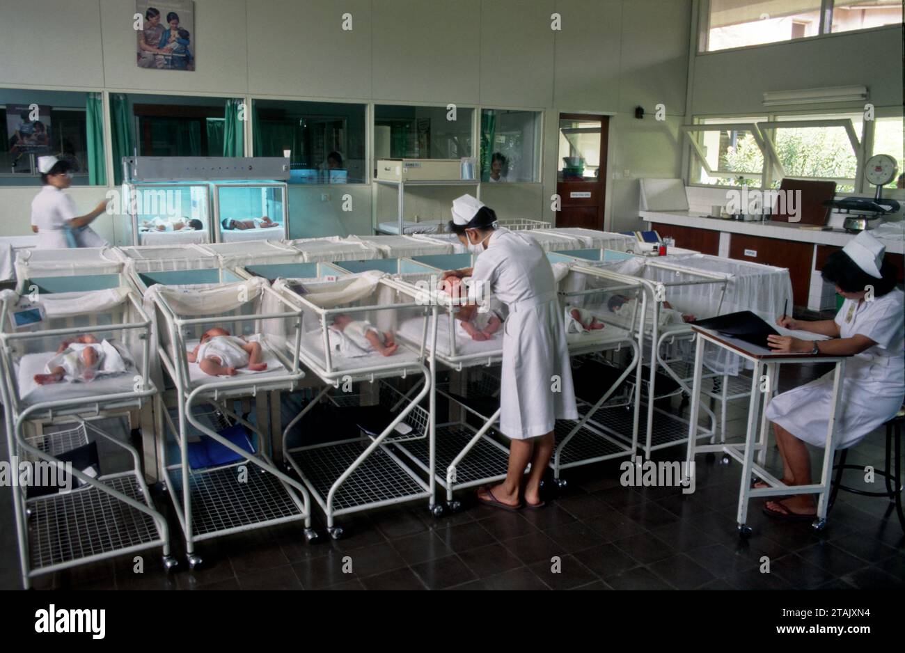 Indonesien.Entbindungsstation in einem Krankenhaus. Stockfoto