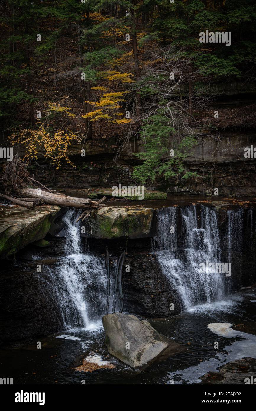 Herbst-Wasserfall Stockfoto