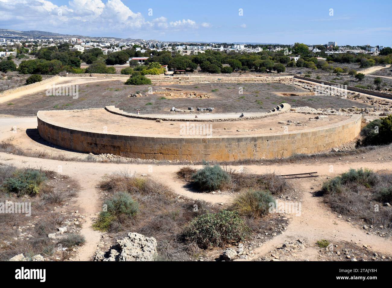 Paphos, Zypern - 02. Oktober 2023: Archäologisches Gebiet von Kato Paphos - UNESCO-Weltkulturerbe, Paphos alias Pafos war europäische Kulturhauptstadt Stockfoto
