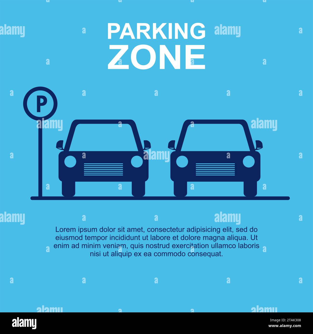 Parkzone blauer Hintergrund auf blauem Hintergrund. Vektorabbildung Stock Vektor