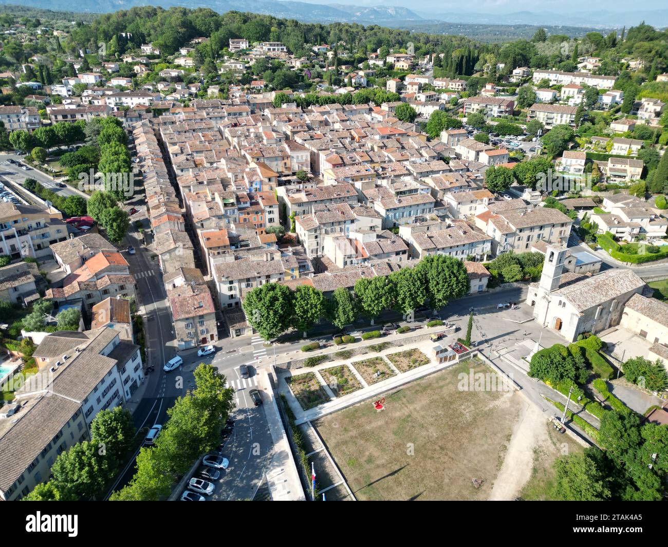 Valbonne südöstliche Provence Frankreich Drohne, Luft Stockfoto