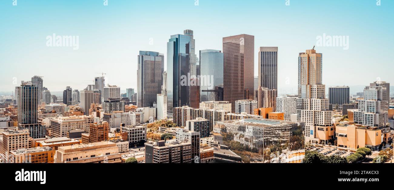 Panoramablick auf das Stadtzentrum von Los angeles, kalifornien Stockfoto