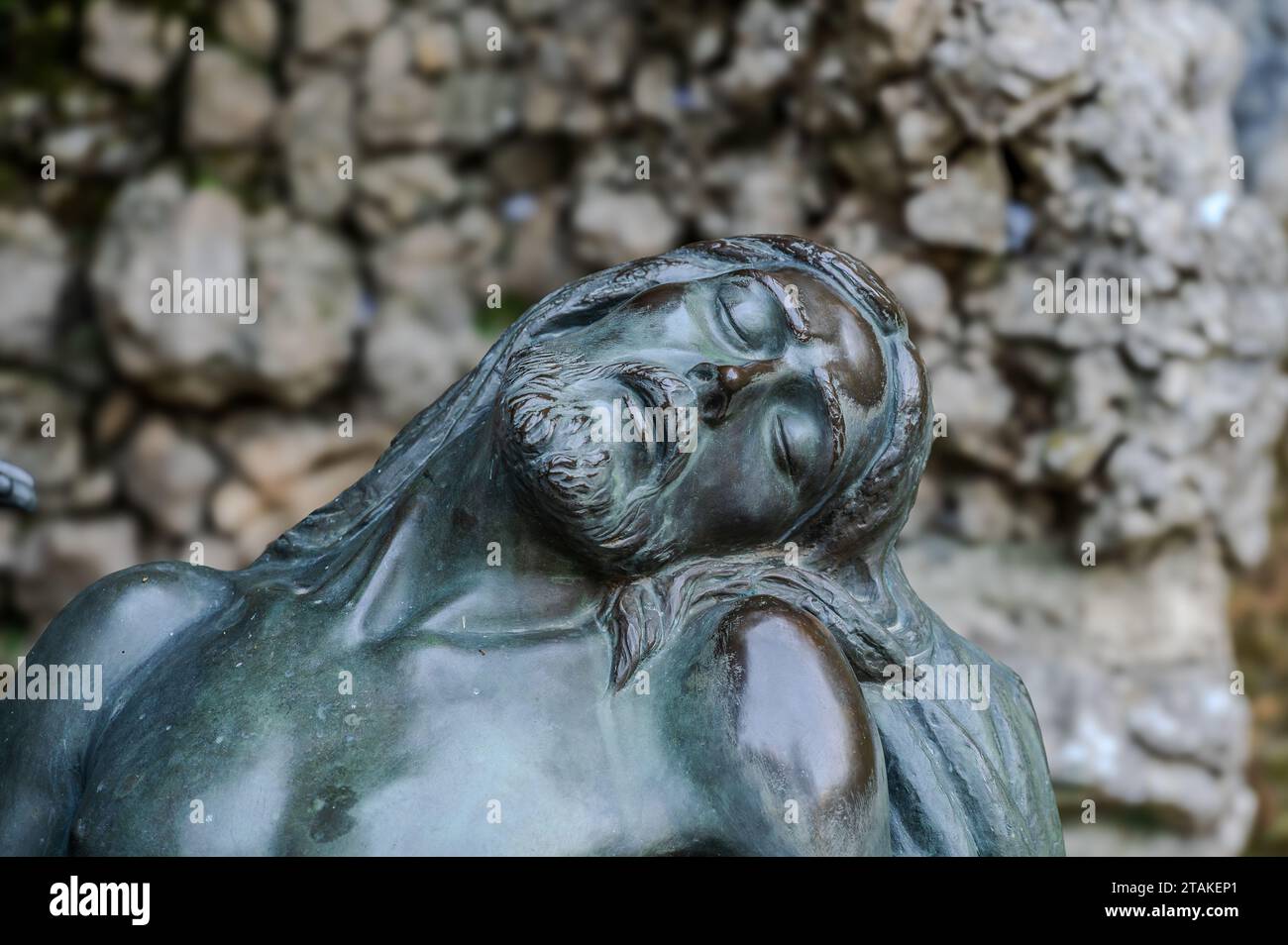 Castelpetroso, Heiligtum der Madonna Addolorata. Die Orte der Erscheinung Stockfoto