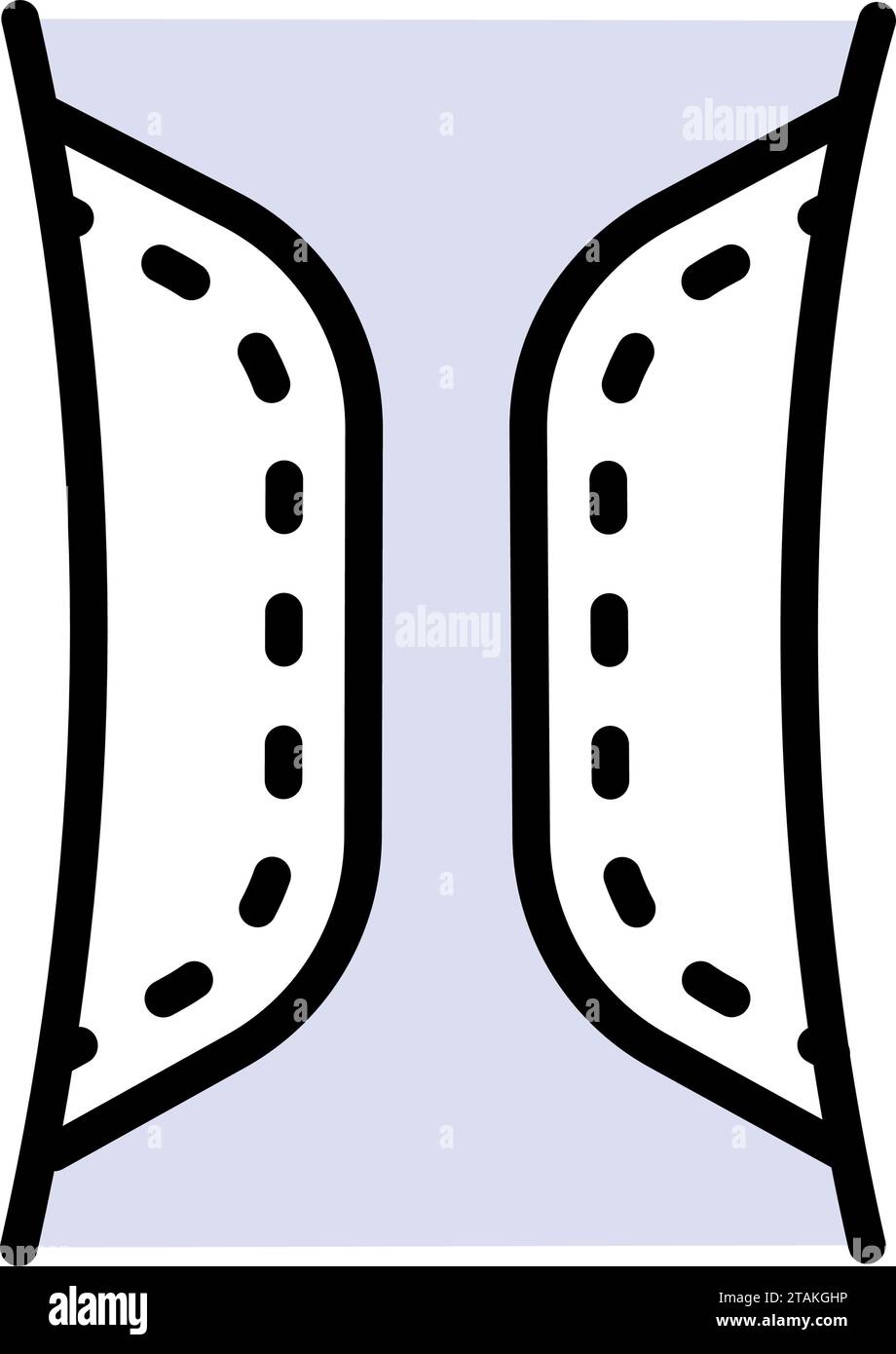 Frau Damenbinden Symbol. Vektorillustration aus Hygiene-Routinesammlung. Vektor des Symbols für Damenbinden. Einfaches Symbol für Web- und Mobilgeräte Stock Vektor