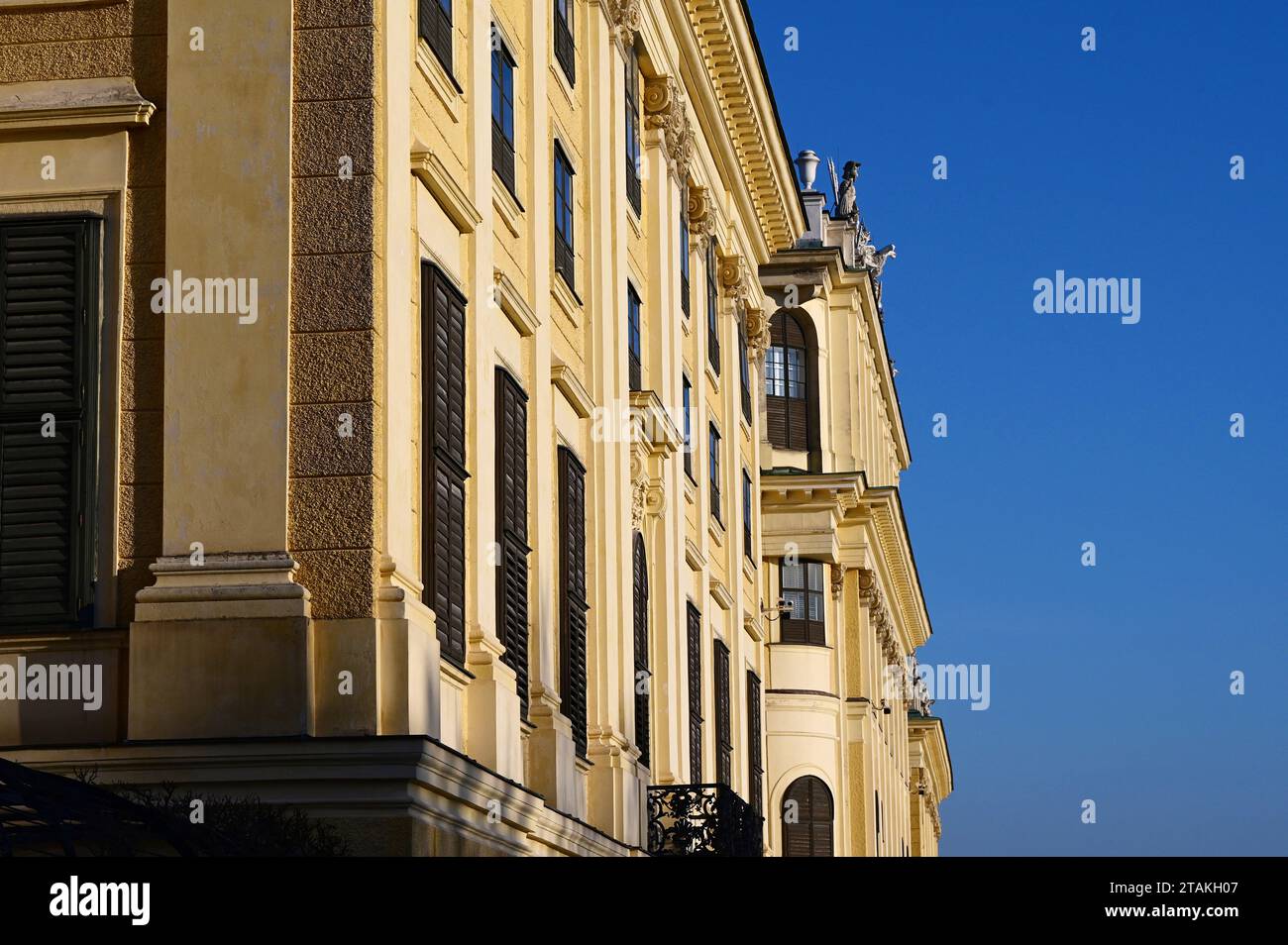 Schönbrunn ist das größte Schloss und eines der wichtigsten und meistbesuchten Kulturgüter Österreichs Stockfoto