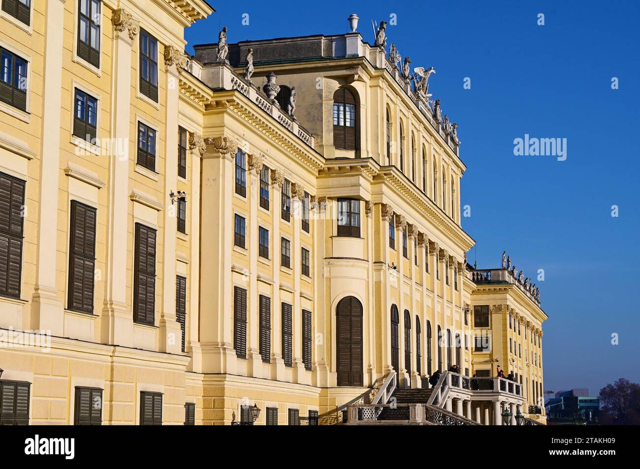Schönbrunn ist das größte Schloss und eines der wichtigsten und meistbesuchten Kulturgüter Österreichs Stockfoto