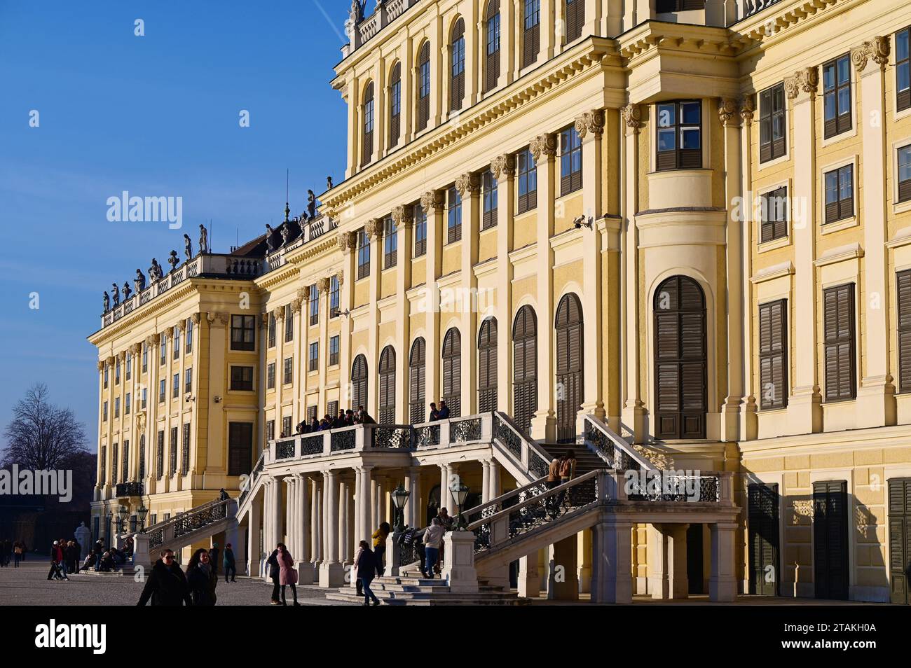 Schönbrunn ist das größte Schloss und eines der wichtigsten und meistbesuchten Kulturgüter Österreichs Stockfoto