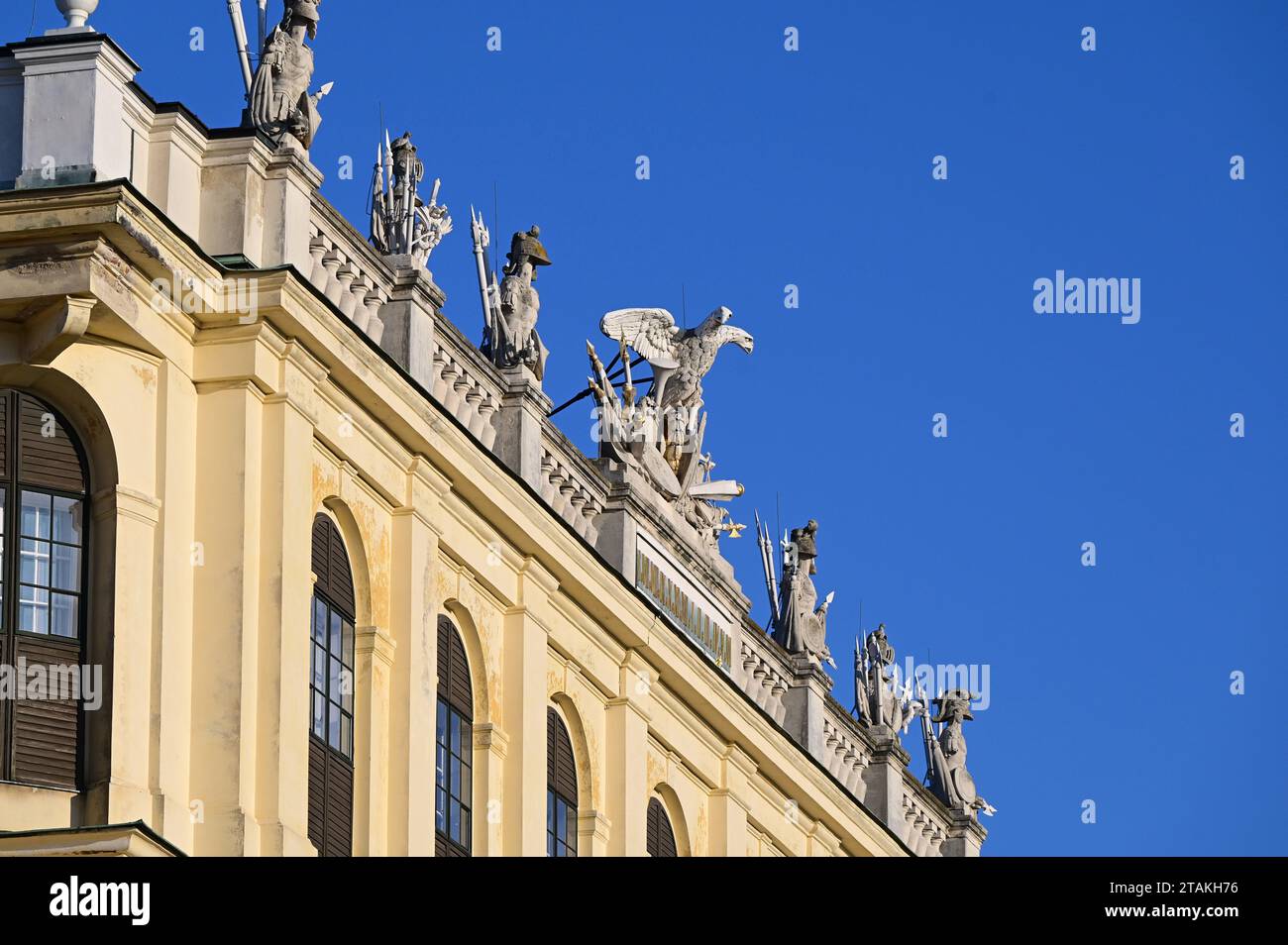 Schönbrunn ist das größte Schloss und eines der wichtigsten und meistbesuchten Kulturgüter Österreichs Stockfoto