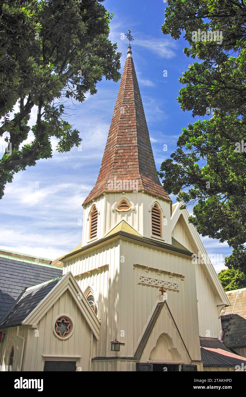 Historische Altstadt Paul's Church, Mulgrave Street, Thorndon, Wellington, Region Wellington, Nordinsel, Neuseeland Stockfoto