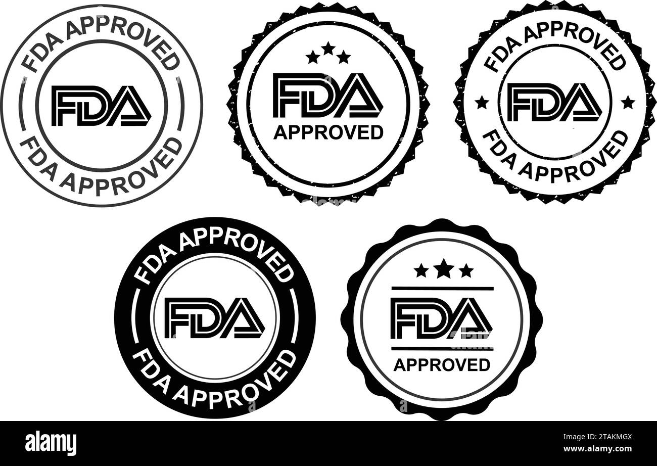 FDA genehmigte Vektorstempel, US Food and Drug Administration Stock Vektor