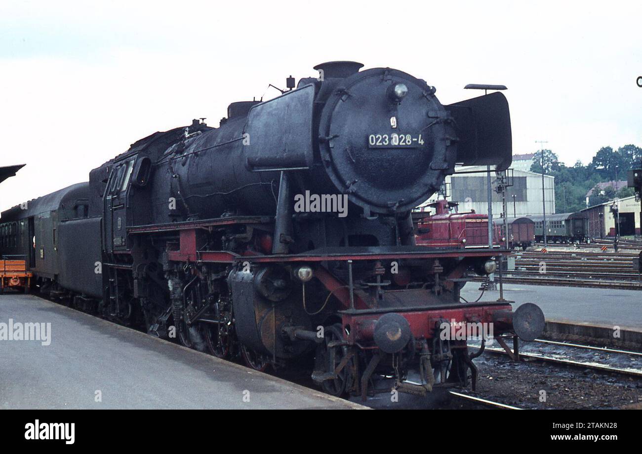 Zwei Wochen in der Bundesrepublik Deutschland, um im August 1970 Dampfmaschinen zu fotografieren. Stockfoto