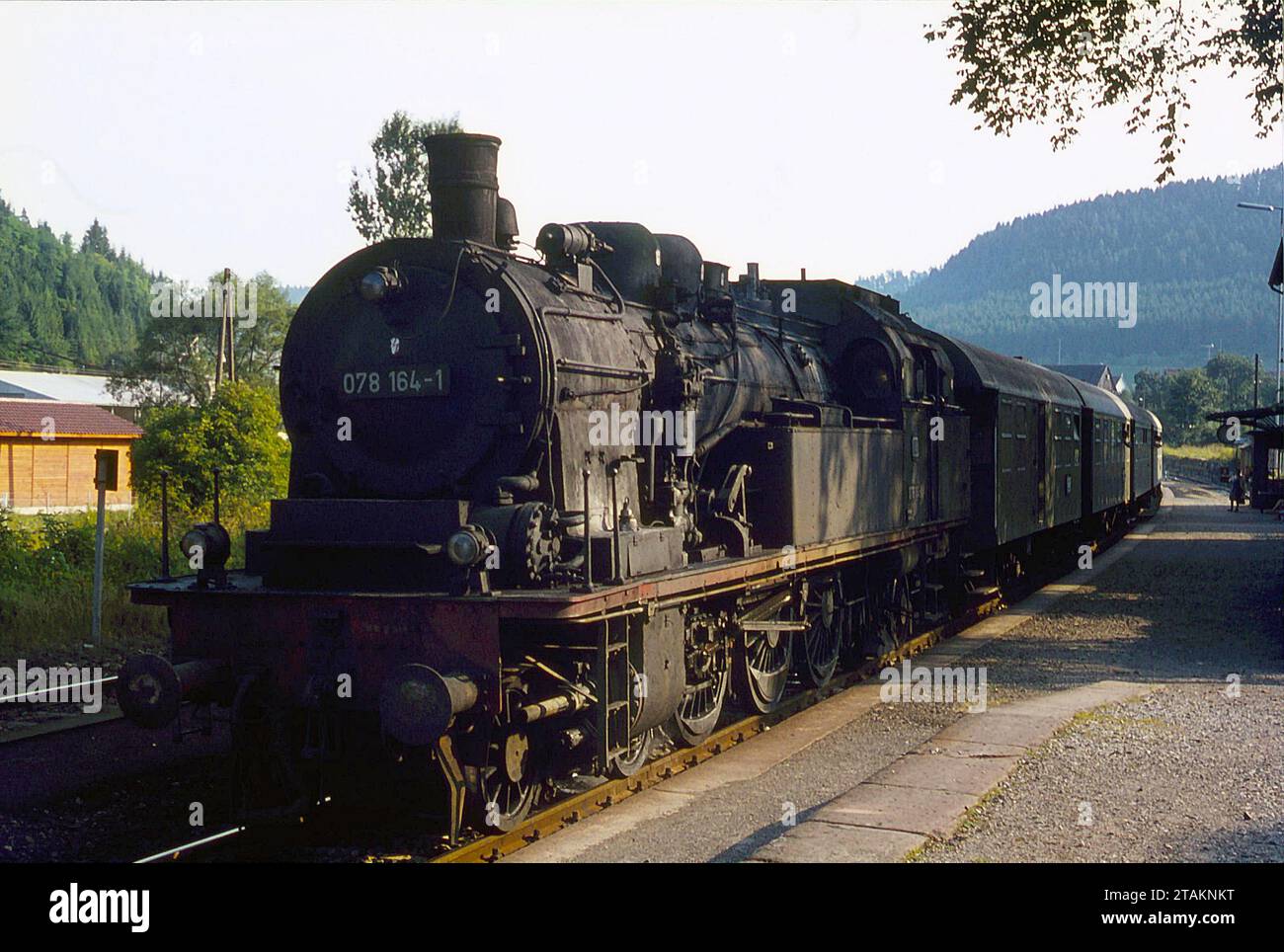 Zwei Wochen in der Bundesrepublik Deutschland, um im August 1970 Dampfmaschinen zu fotografieren. Stockfoto