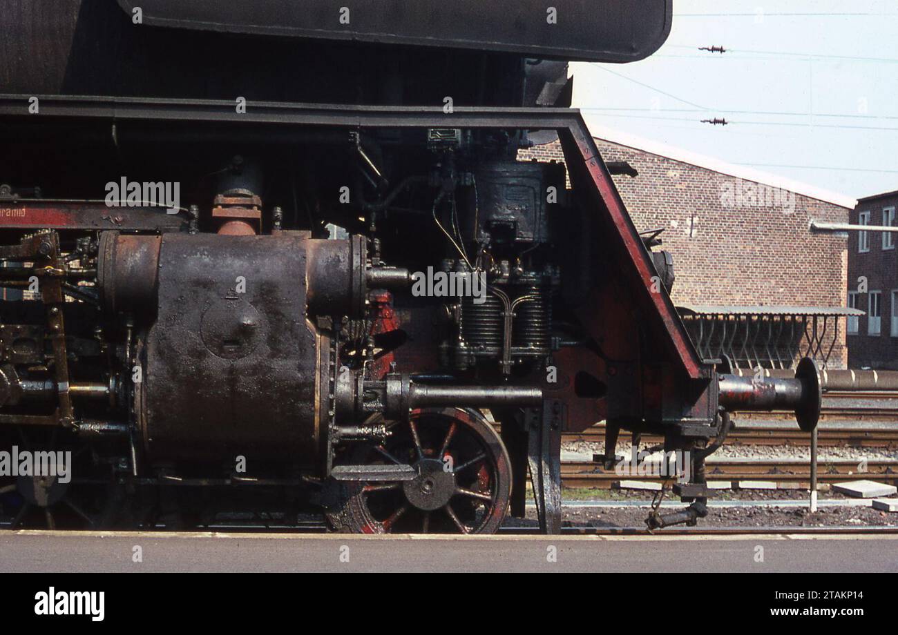 Zwei Wochen in der Bundesrepublik Deutschland, um im August 1970 Dampfmaschinen zu fotografieren. Stockfoto