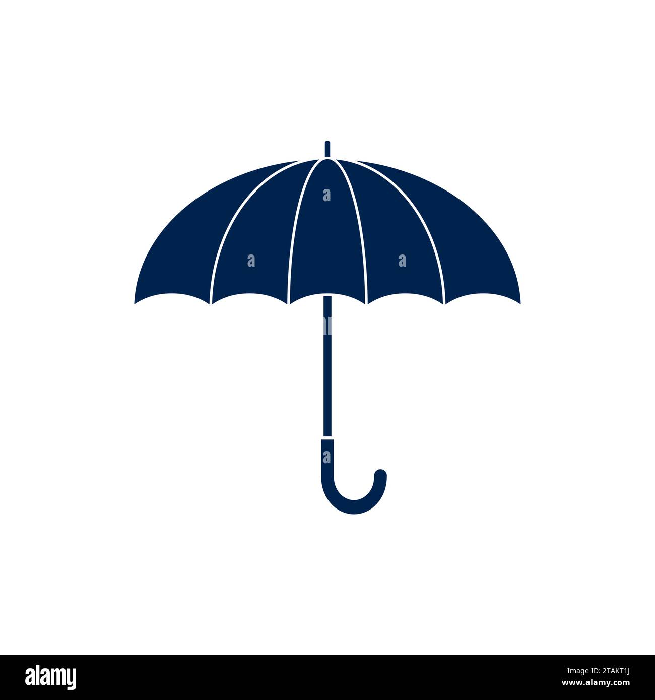 Symbol für das Schirmschild. Regenschutzsymbol. Flaches Design. Stock Vektor