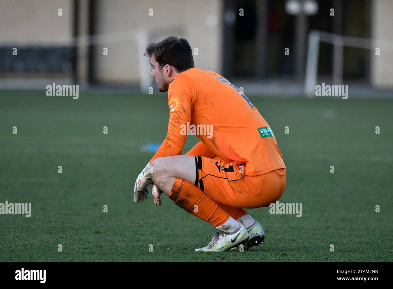 Swansea, Wales. 1. Dezember 2023. Torhüter Archie Matthews aus Swansea City nach dem U21-Spiel der Professional Development League zwischen Swansea City und Colchester United am 1. Dezember 2023 in der Swansea City Academy in Wales. Quelle: Duncan Thomas/Majestic Media/Alamy Live News. Stockfoto