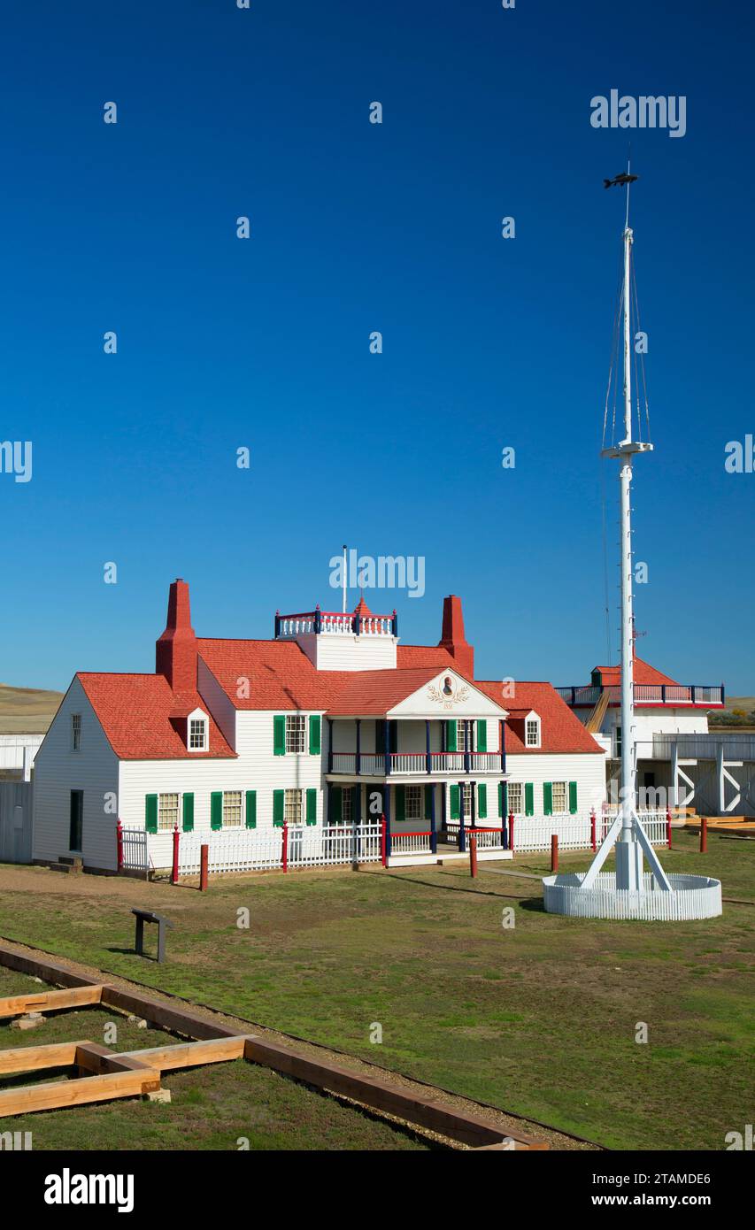 Bürgerlichen Haus, Fort Union Trading Post National Historic Site, North Dakota Stockfoto