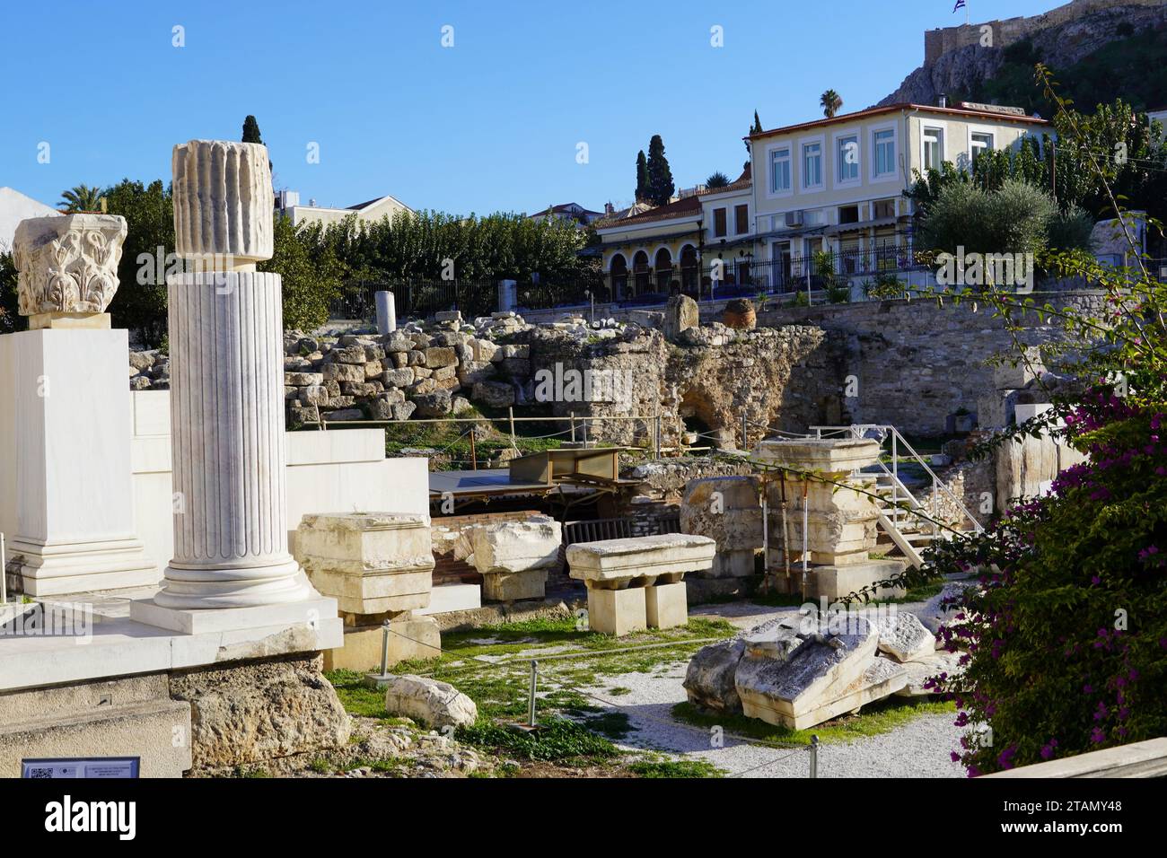 Ruinen der römischen Agora in Athen, Griechenland Stockfoto