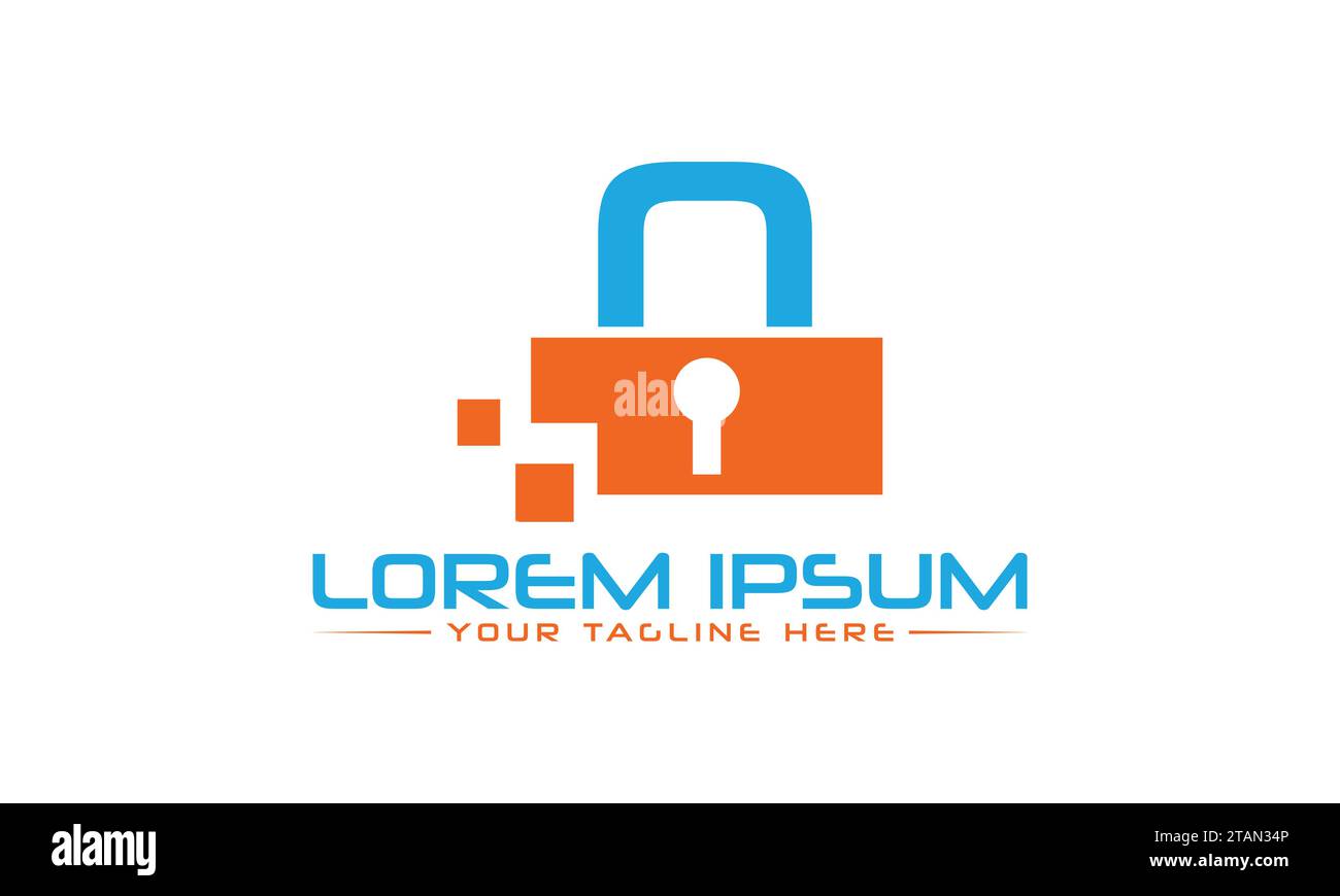 Design von Sicherheitslogos Kreatives und modernes Logo-Design Stock Vektor