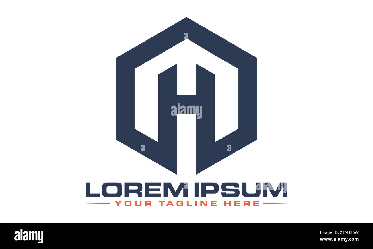 MH Logo Design einzigartiges und modernes Logo Design Stock Vektor