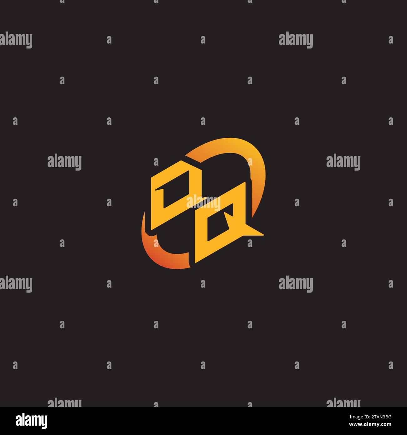 QD-Kombibuchstabe einzigartige Initialen Logo ePort für Gaming-Team, youtube, Twitch Stock Vektor