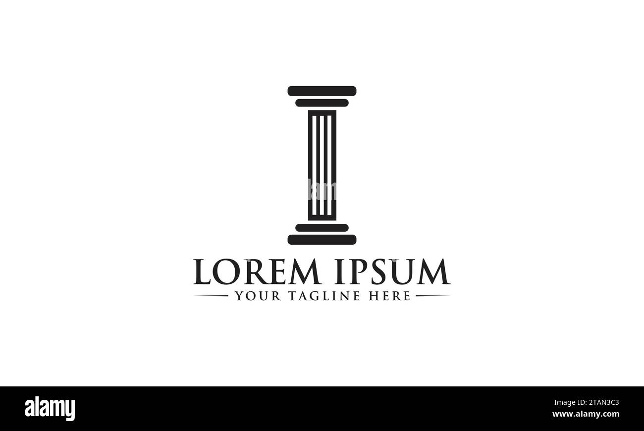 Gesetz Logo Design Einzigartiges Logo Design Stock Vektor
