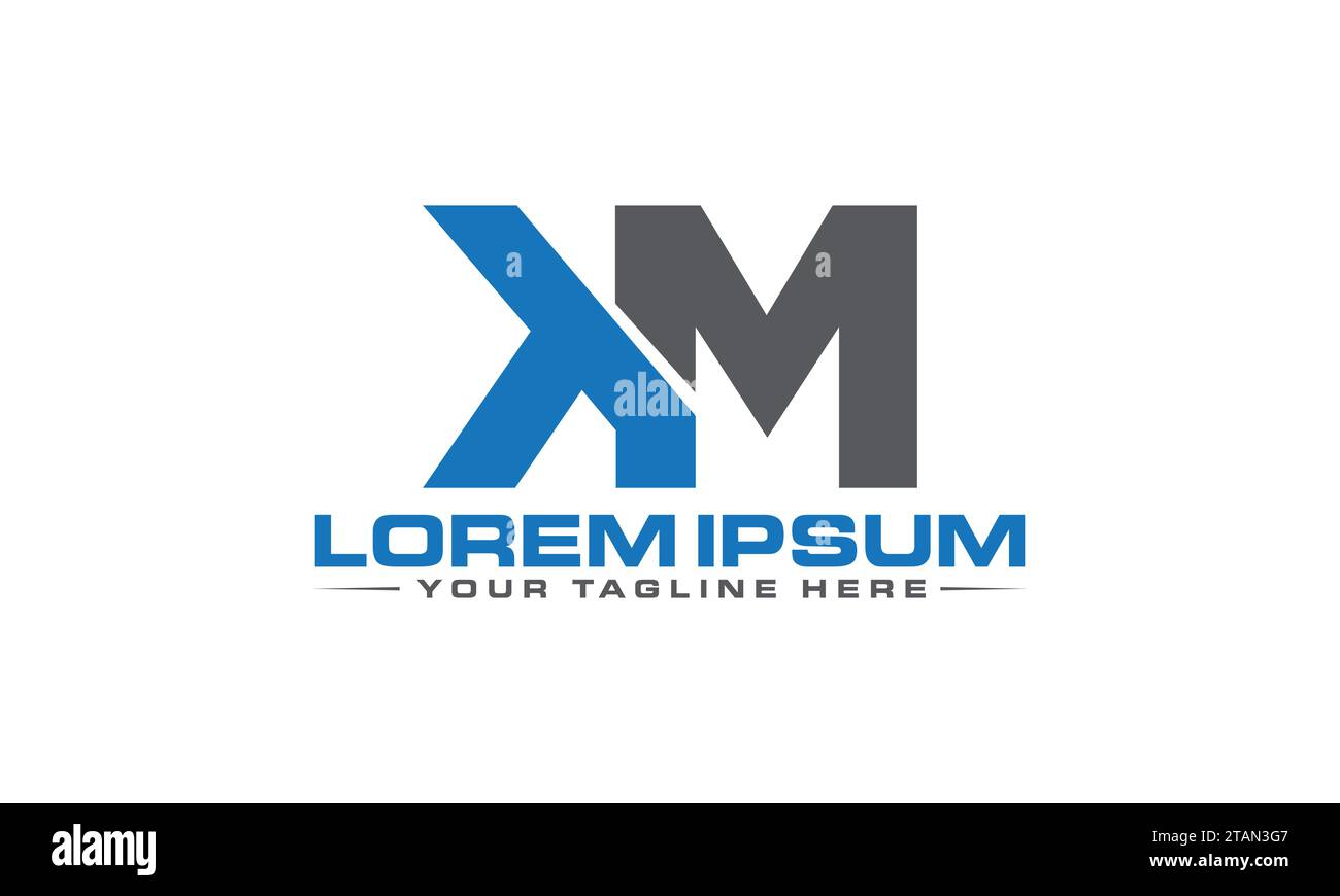 MK Logo Design einzigartiges und modernes Logo Design Stock Vektor