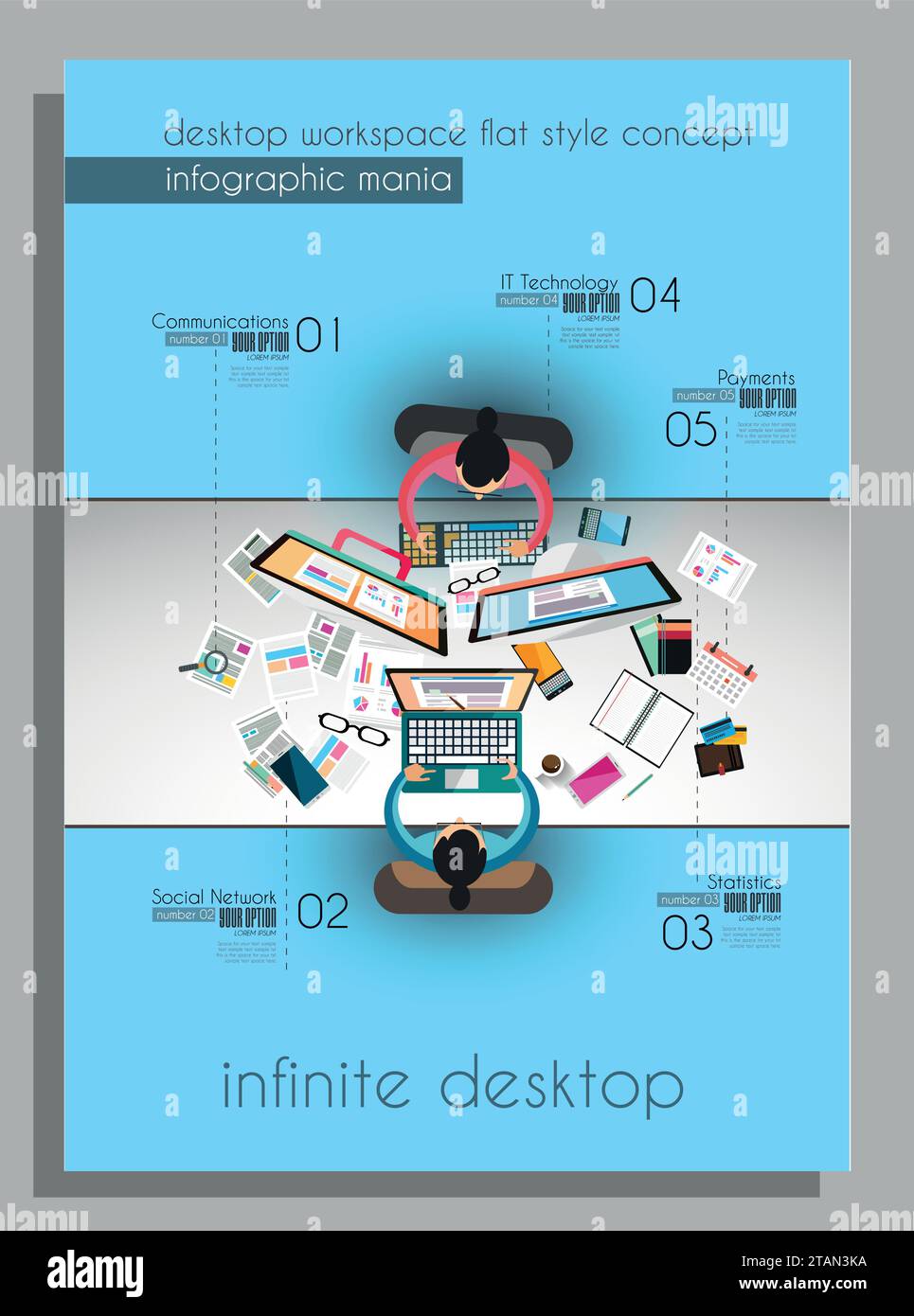 Ideenkonzept für Business Teamwork Flyer Template Design Stock Vektor