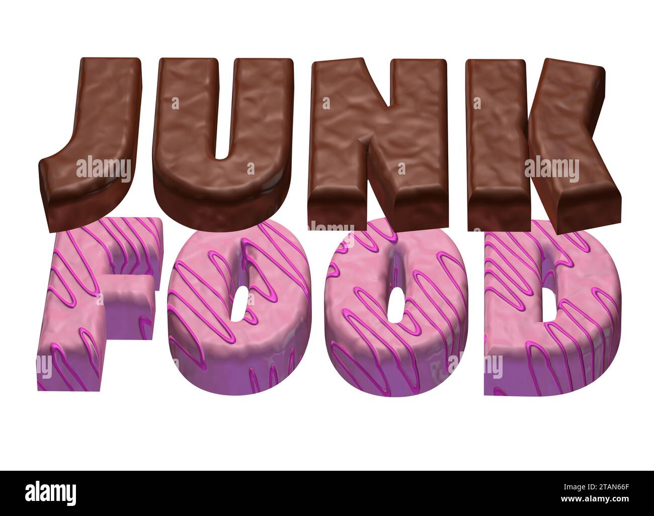 Junk Food, Illustration Stockfoto