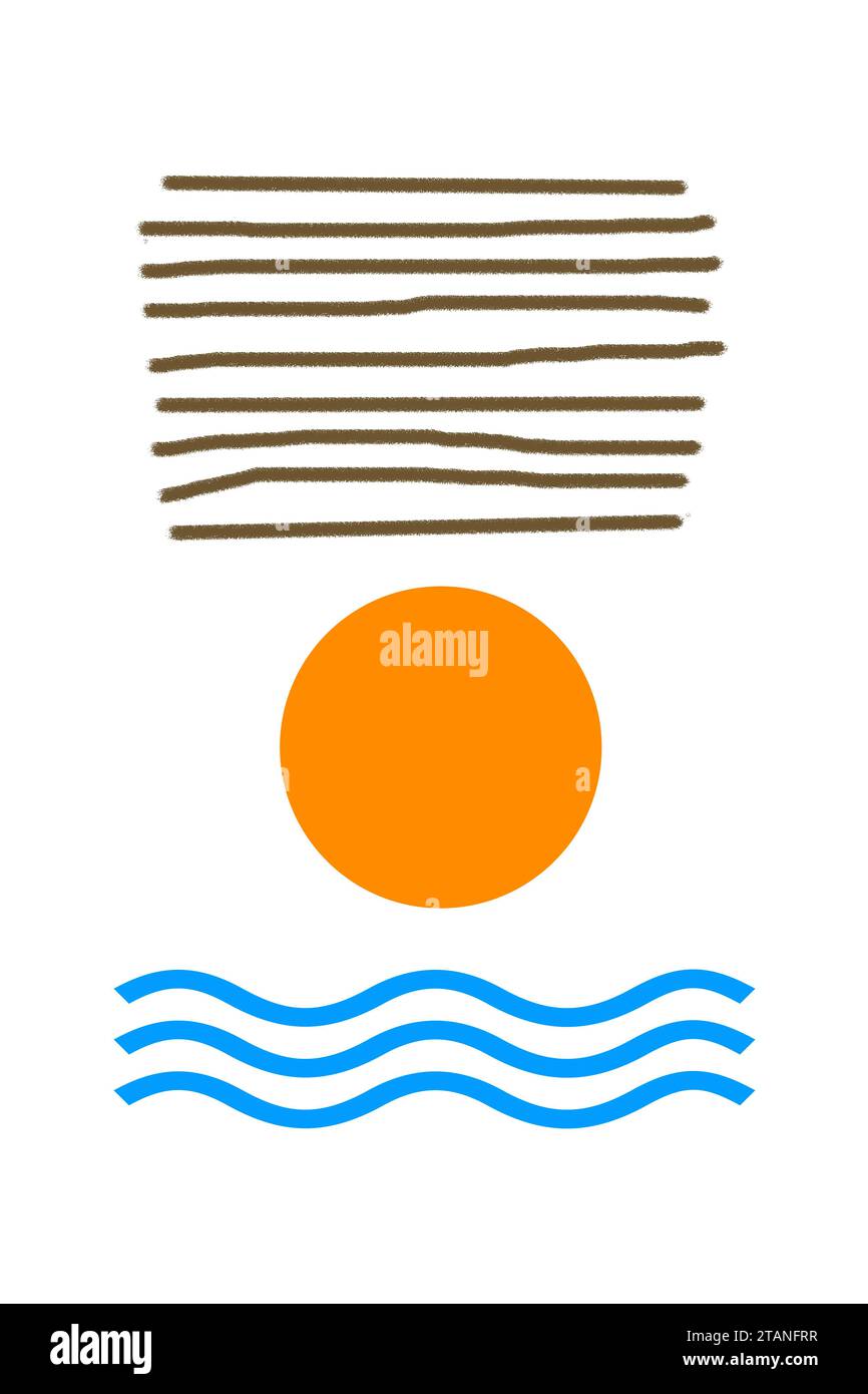 Abstrakte Kunst, Minimalismus. Stockfoto